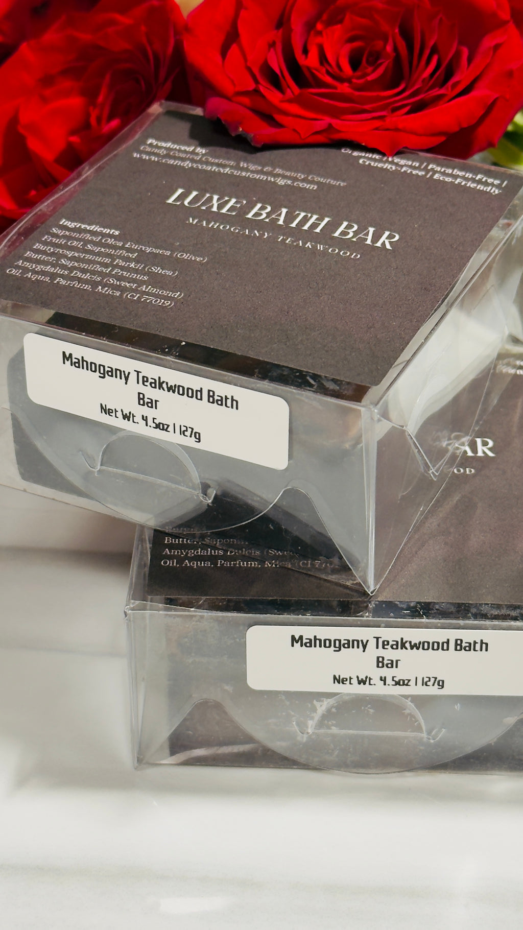 Mahogany Teakwood Luxe Bath Bar
