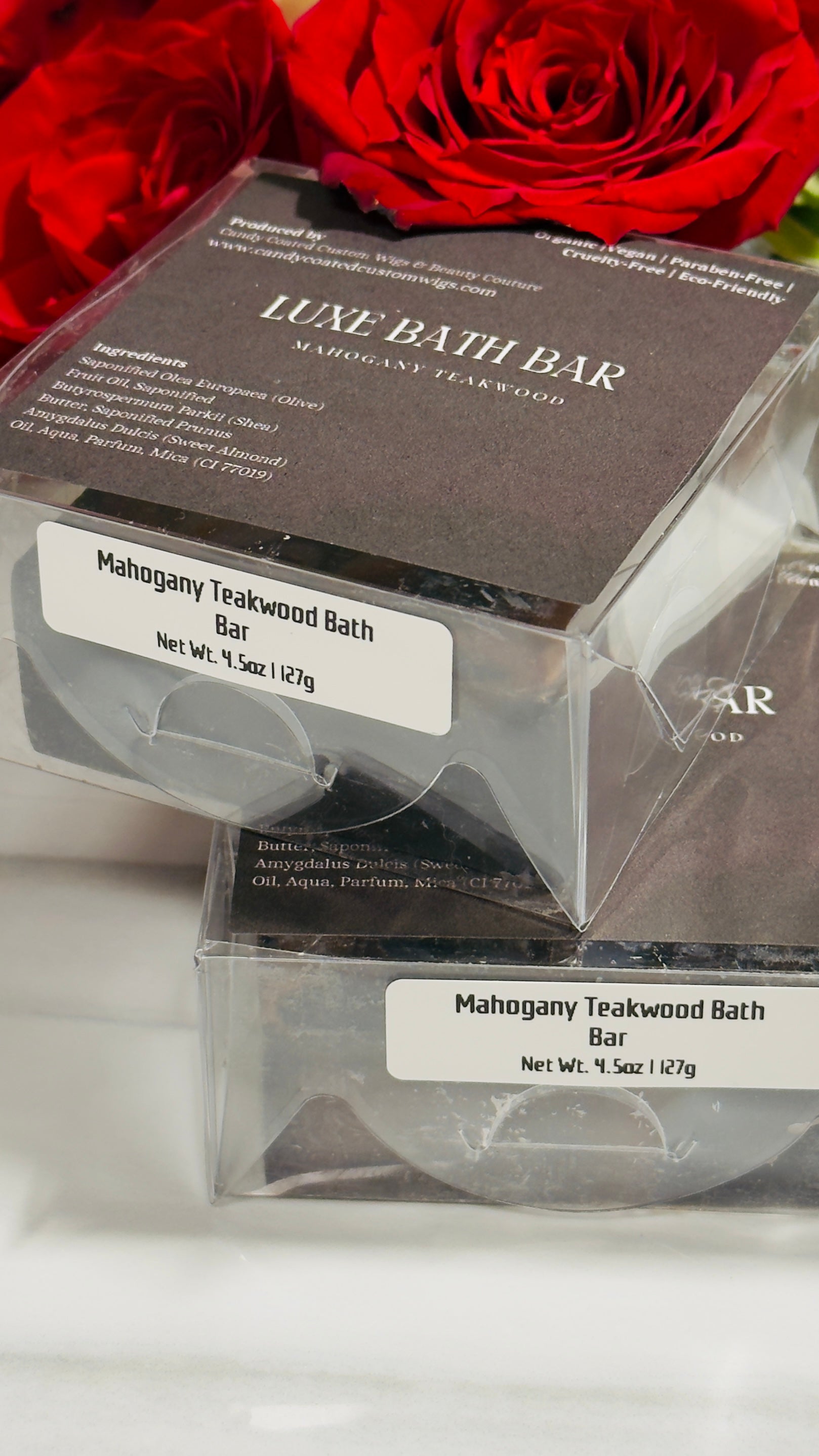 Mahogany Teakwood Luxe Bath Bar