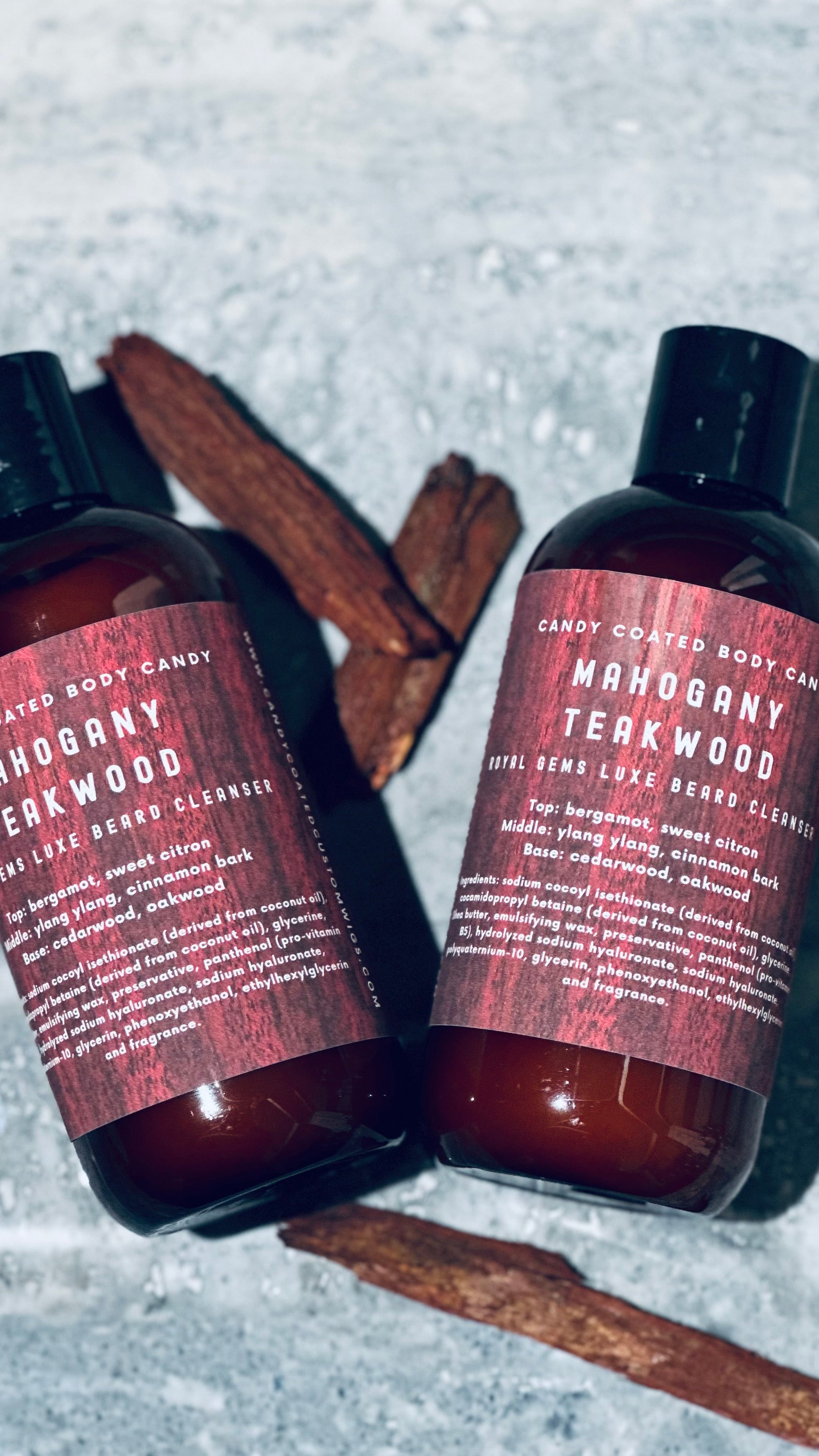 Royal Gems Luxe Beard Cleanser Mahogany Teakwood 8oz