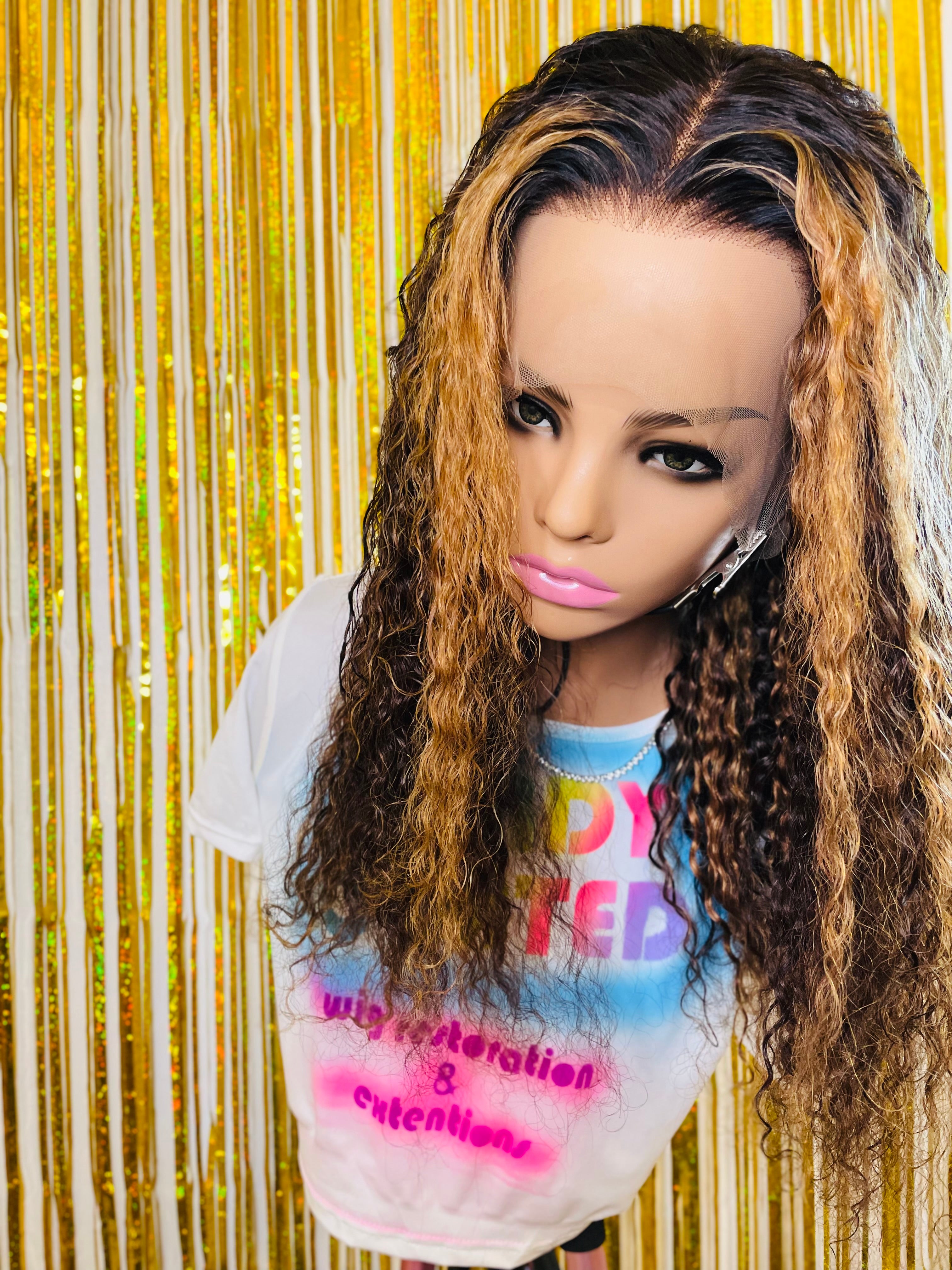 Candy Deep Wave T-Lace Front Wig