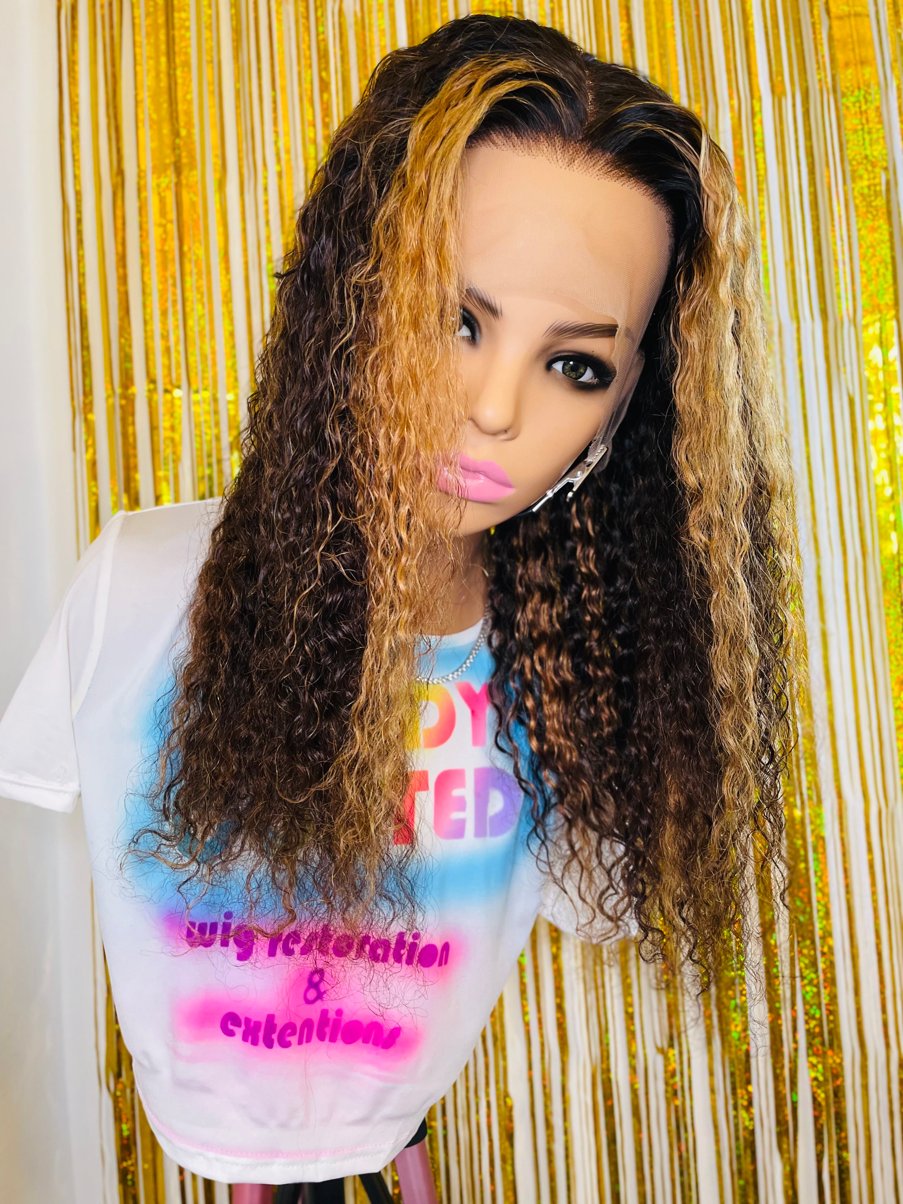 Candy Deep Wave T-Lace Front Wig
