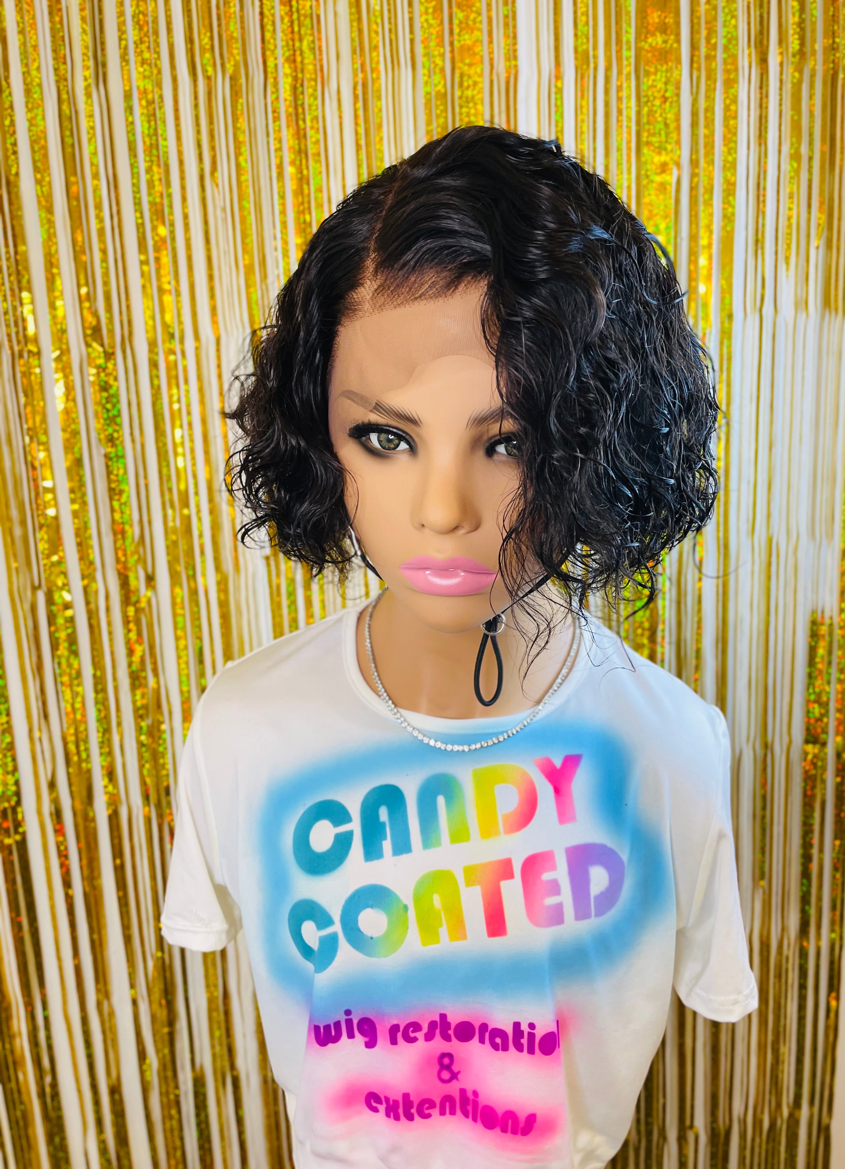 Candy Curly Pixie BoB