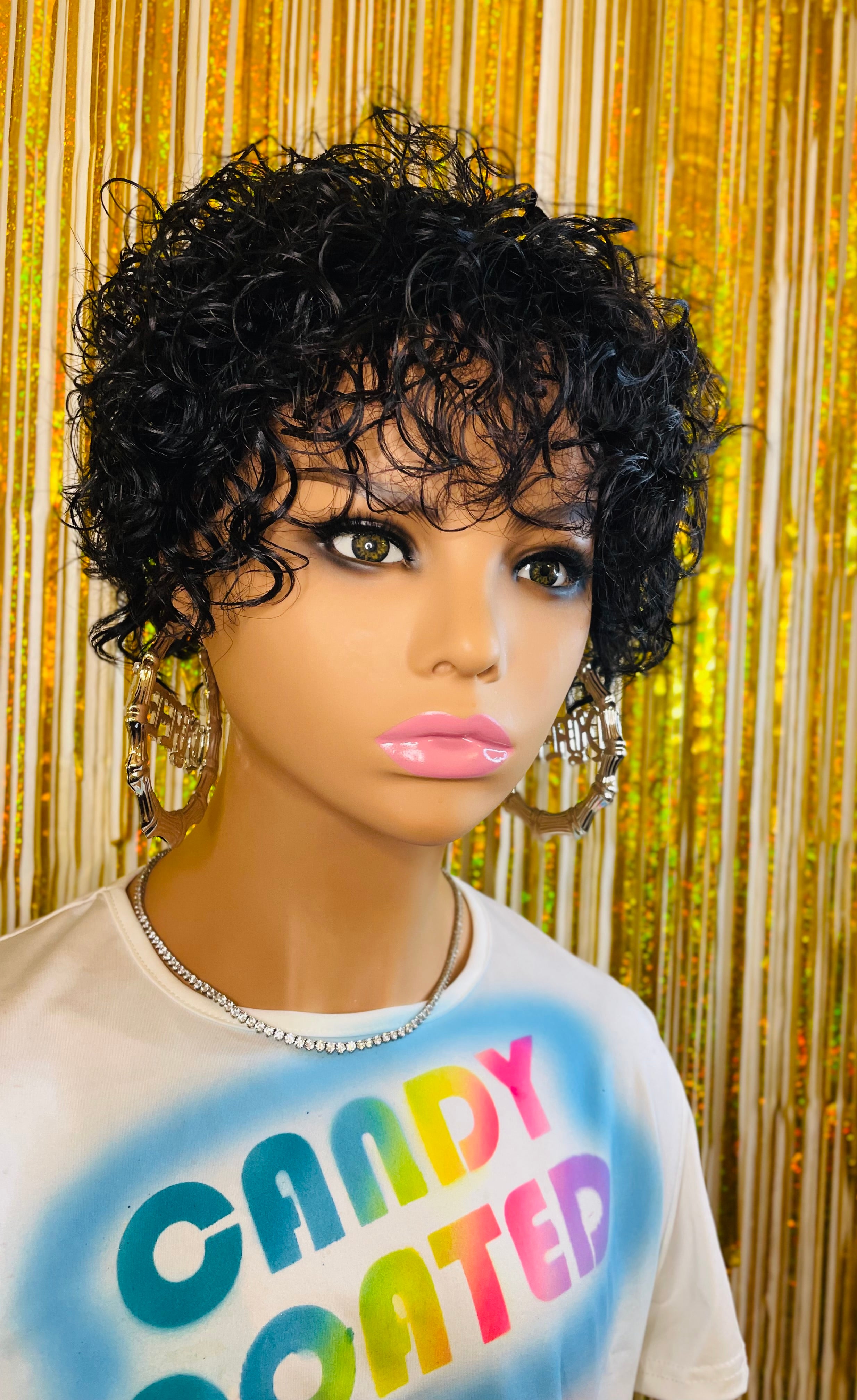 Candy Coated Deep Curly Pixie