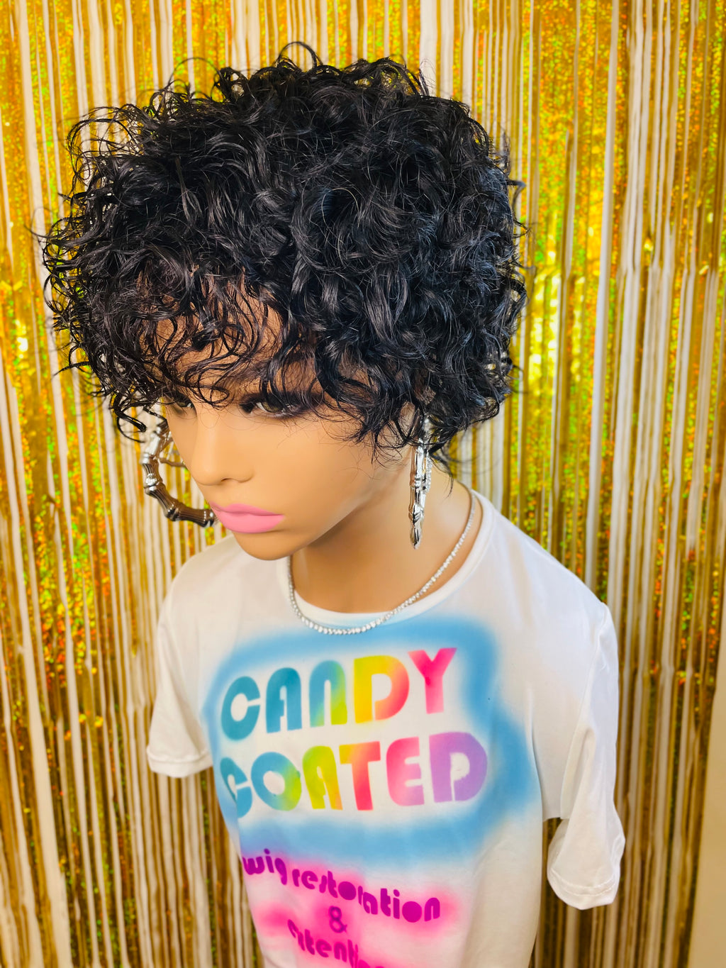 Candy Coated Deep Curly Pixie