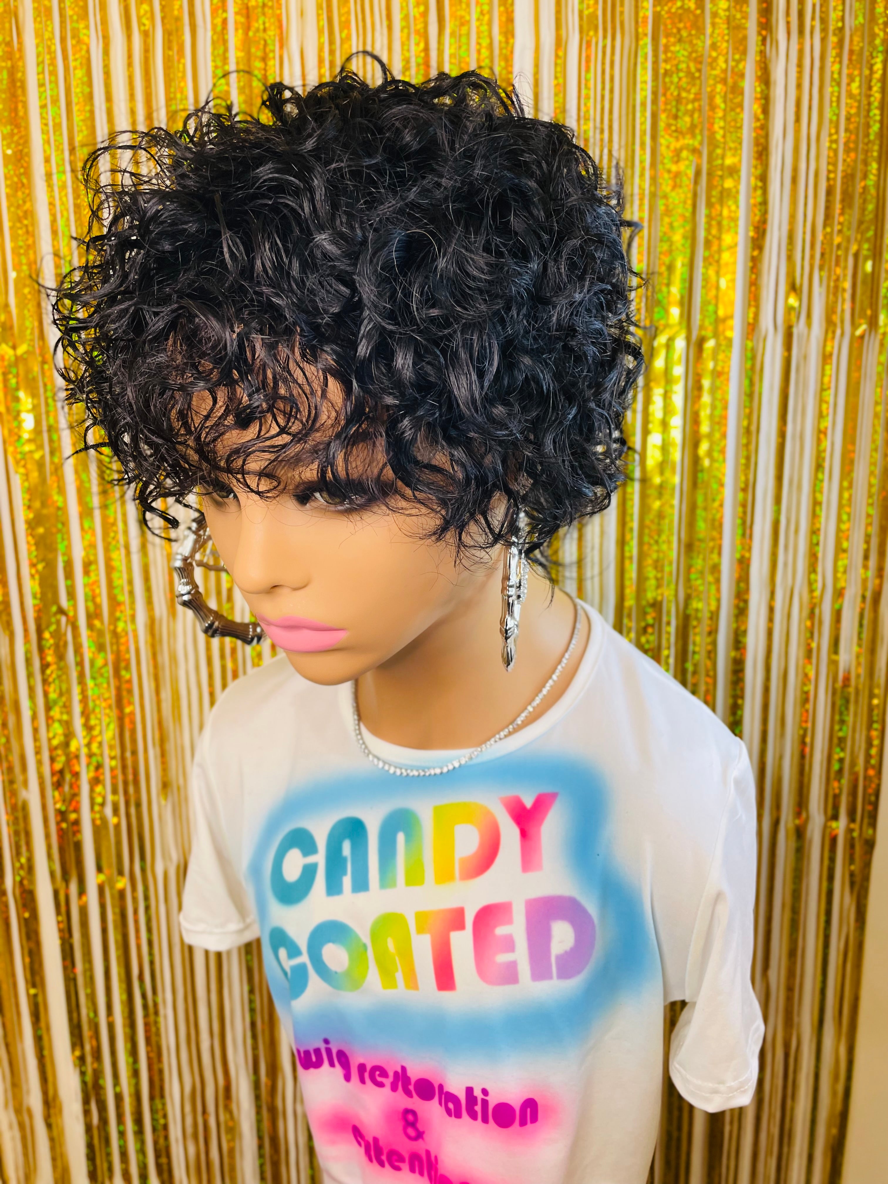 Candy Coated Deep Curly Pixie